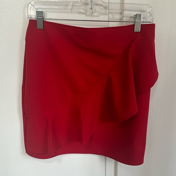 Red Skirt with Ruffle - Picture 2 of 4